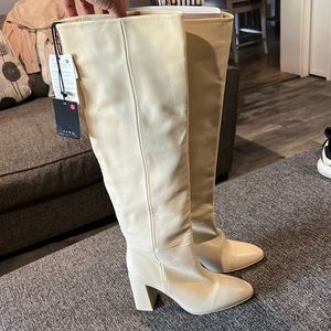 Zara nude Pleather boots - BRAND NEW
